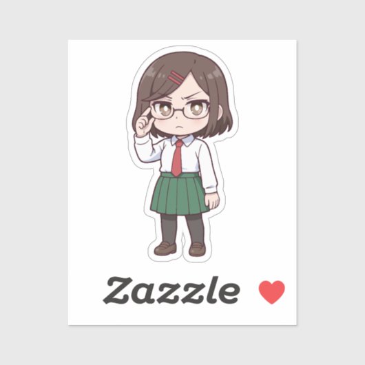 Konoha Koga Chibi Moordenaar Meisje Sticker (Vel)