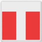 Konolfingen district flag, Switzerland Sticker (Voorkant)