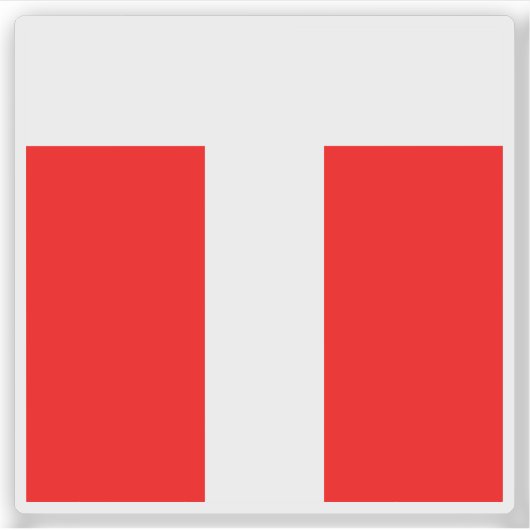 Konolfingen district flag, Switzerland Sticker (Voorkant)