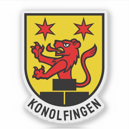 Konolfingen wapen, Zwitserland Sticker (Voorkant)