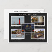 KONOSHA. WISCONSIN BRIEFKAART (Voorkant / Achterkant)