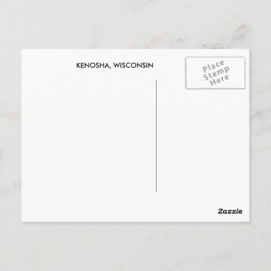 KONOSHA. WISCONSIN BRIEFKAART (Achterkant)