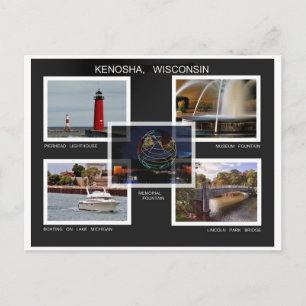 KONOSHA. WISCONSIN BRIEFKAART