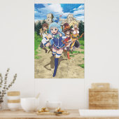 Konosuba Aqua Megumin Darkness Kazuma Poster (Keuken)