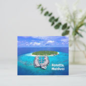 Konotta, Malediven Mooi Resort op het eiland Briefkaart (Staand voorkant)