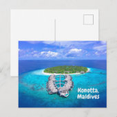 Konotta, Malediven Mooi Resort op het eiland Briefkaart (Voorkant / Achterkant)