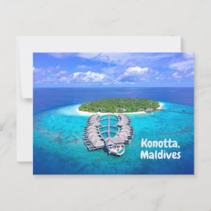 Konotta, Malediven Mooi Resort op het eiland Briefkaart