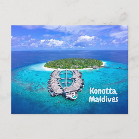 Konotta, Malediven Mooi Resort op het eiland Briefkaart (Voorkant)