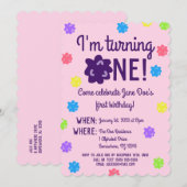 Konpeito First Birthday Kaart (Voorkant / Achterkant)