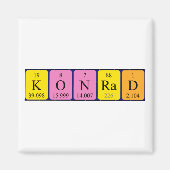Konrad periodieke tabelnaam magnet (Voorkant)