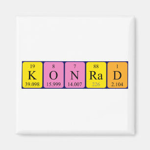Konrad periodieke tabelnaam magnet