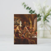 Konstantin Makovsky - een Boyar Wedding Feast Briefkaart (Staand voorkant)