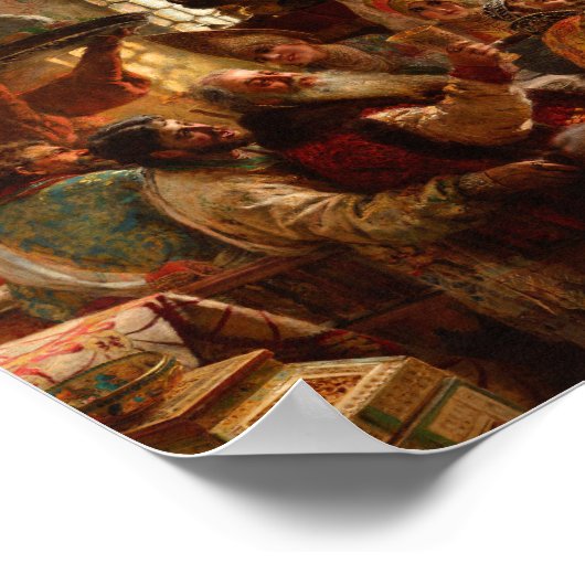 Konstantin Makovsky - een Boyar Wedding Feast Poster (Hoek)