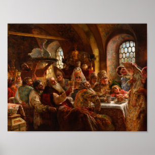 Konstantin Makovsky - een Boyar Wedding Feast Poster