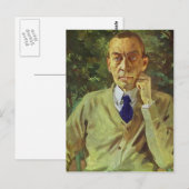 Konstantin Somov- Portret van de componist Sergei Briefkaart (Voorkant / Achterkant)