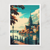 Konstanz Duitsland vintage reisillustratie Briefkaart (Voorkant)