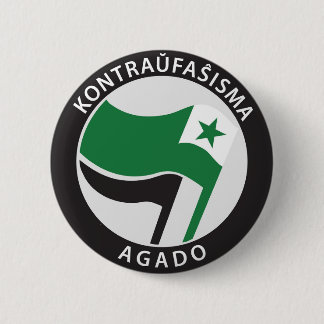 Kontraü faŝ isma-agado Esperanto Ronde Button 5,7 Cm