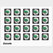 Kontraü faŝ isma-agado Esperanto Vierkante Sticker (Vel)