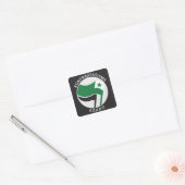 Kontraü faŝ isma-agado Esperanto Vierkante Sticker (Envelop)