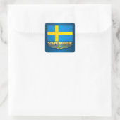 Konungariket Sverige Vierkante Sticker (Tas)