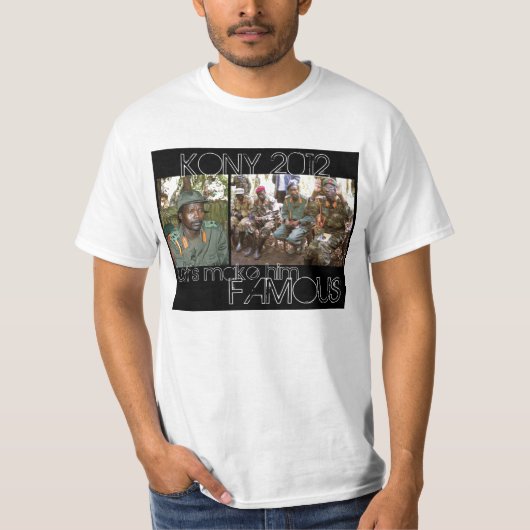KONY 2012 - beroemd zwart T-shirt (Voorkant)