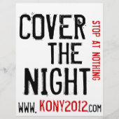 Kony 2012 Flyers Hoesje de nacht (Voorkant)