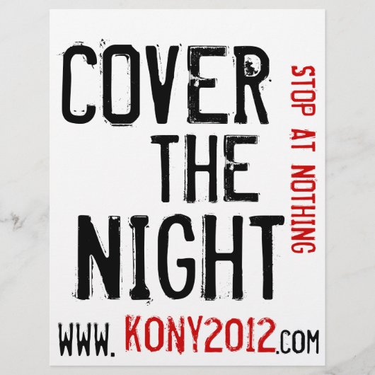 Kony 2012 Flyers Hoesje de nacht (Voorkant)