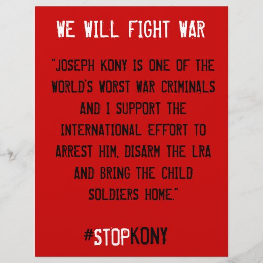 Kony 2012 Flyers Hoesje de nacht (Achterkant)