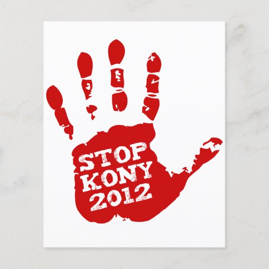 Kony 2012 Handafdruk Stop Joseph Kony Flyer (Voorkant)