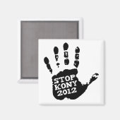 Kony 2012 Handprint Stop Joseph Kony Magneet (Voorkant / Achterkant)