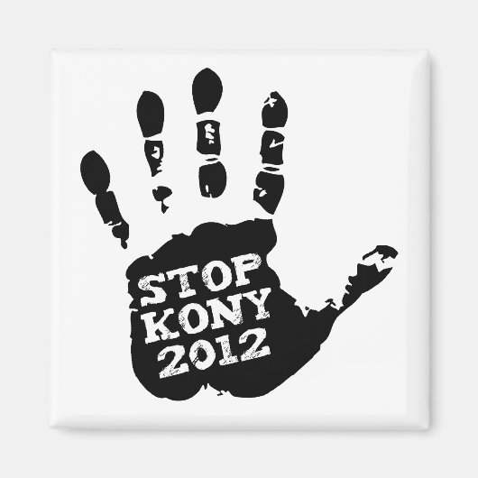 Kony 2012 Handprint Stop Joseph Kony Magneet (Voorkant)
