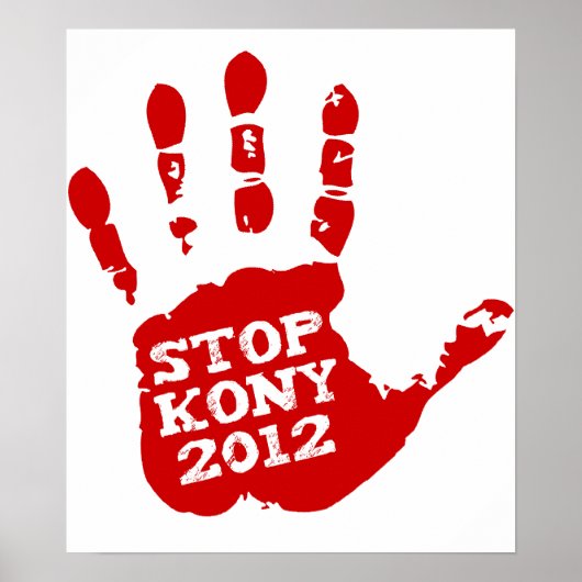 Kony 2012 Handprint Stop Joseph Kony Poster (Voorkant)
