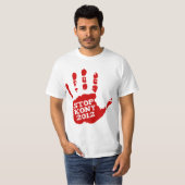 Kony 2012 Handprint Stop Joseph Kony T-shirt (Voorkant volledig)