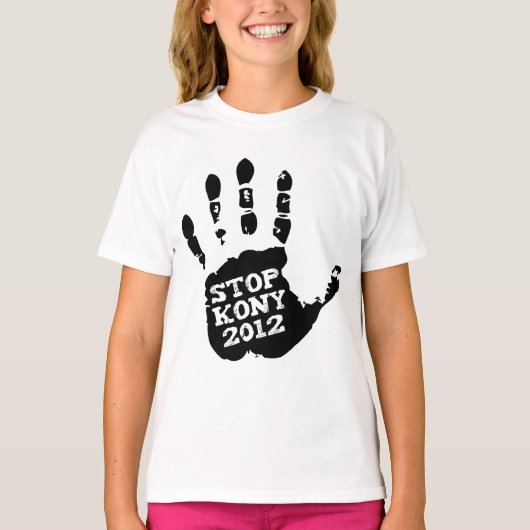 Kony 2012 Handprint Stop Joseph Kony T-shirt (Voorkant)