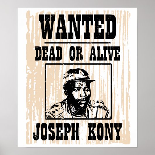 Kony 2012 Joseph Kony Gezocht Poster (Voorkant)