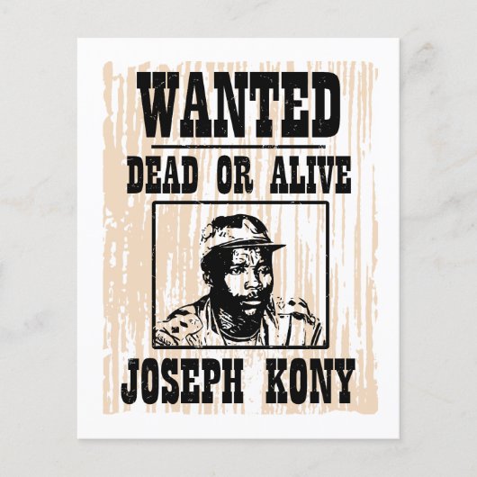 Kony 2012 Joseph Kony Gezocht Poster Flyer (Voorkant)