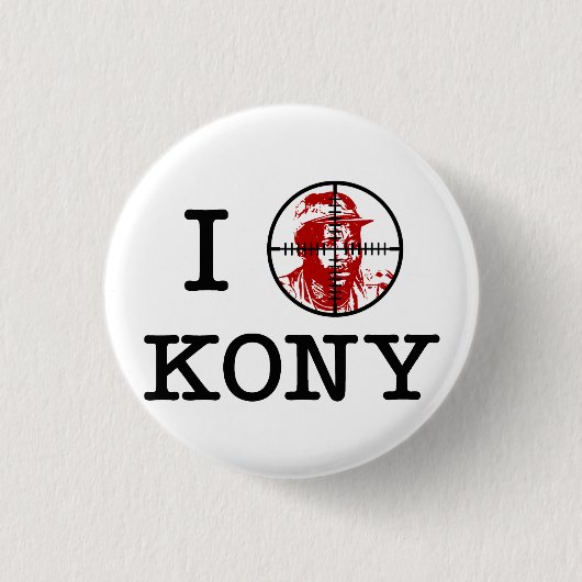 Kony 2012 Joseph Kony Target Crosshairs Ronde Button 3,2 Cm (Voorkant)