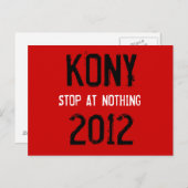 Kony 2012-postkaart briefkaart (Voorkant / Achterkant)