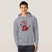 Kony 2012 Red Handprint Stop Joseph Kony Hoodie (Voorkant volledig)