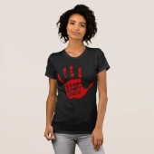 Kony 2012 Red Handprint Stop Joseph Kony T-shirt (Voorkant volledig)