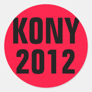 KONY 2012 Rood Ronde Sticker