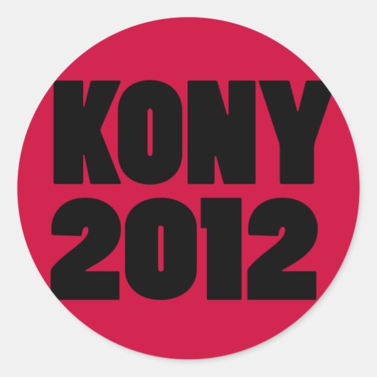 KONY 2012-Stickers Ronde Sticker (Voorkant)
