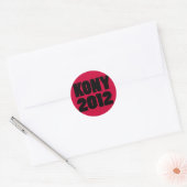 KONY 2012-Stickers Ronde Sticker (Envelop)