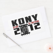 Kony 2012 - Stop bij Niets Rechthoekige Sticker (Envelop)