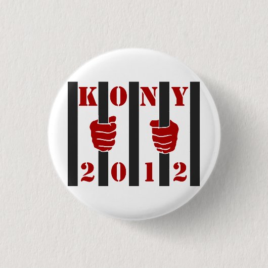 Kony 2012 Stop Joseph Kony gevangenis Ronde Button 3,2 Cm (Voorkant)
