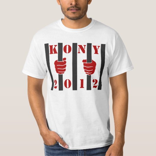 Kony 2012 Stop Joseph Kony gevangenis T-shirt (Voorkant)