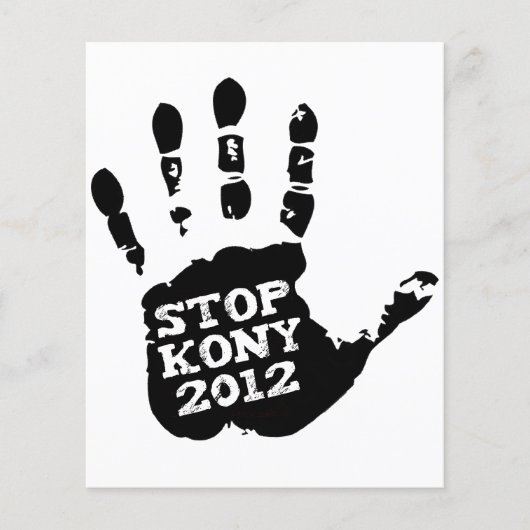 Kony 2012 Stop Joseph Kony Hand Flyer (Voorkant)