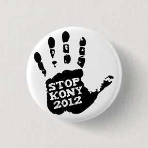 Kony 2012 Stop Joseph Kony Hand Ronde Button 3,2 Cm
