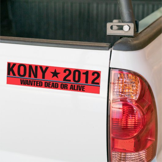 KONY 2012 wilde dode of levende bumpersticker (Op Truck)