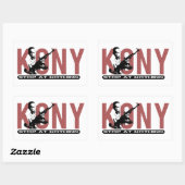 KONY - Stop bij Niets. kindsoldaat Rechthoekige Sticker (Vel)